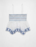 AE Handkerchief Hem Smocked Babydoll Tube Top