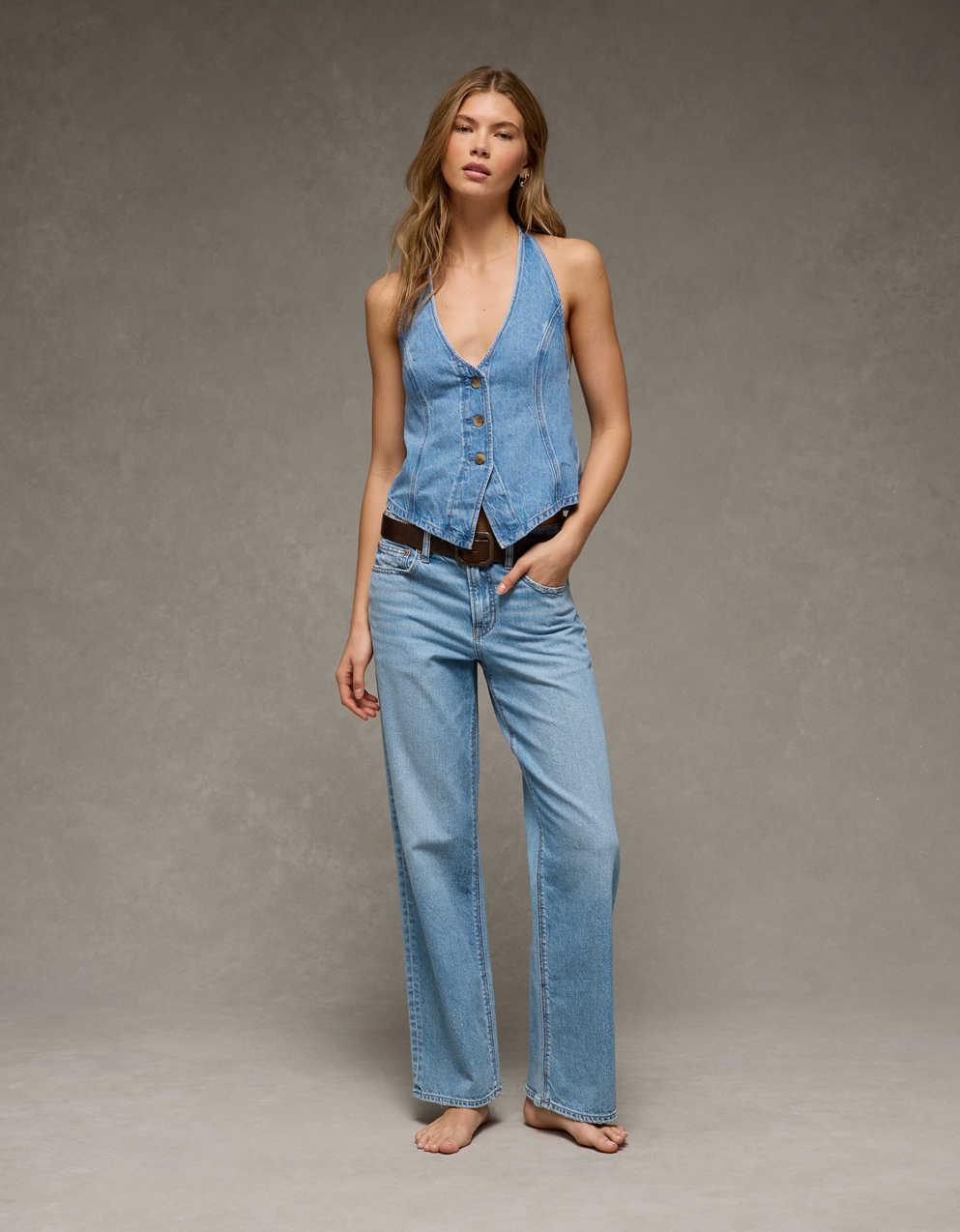 AE Denim Tie-Back Vest