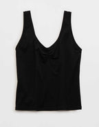 SMOOTHEZ Cotton Blend Ruched Tank Top