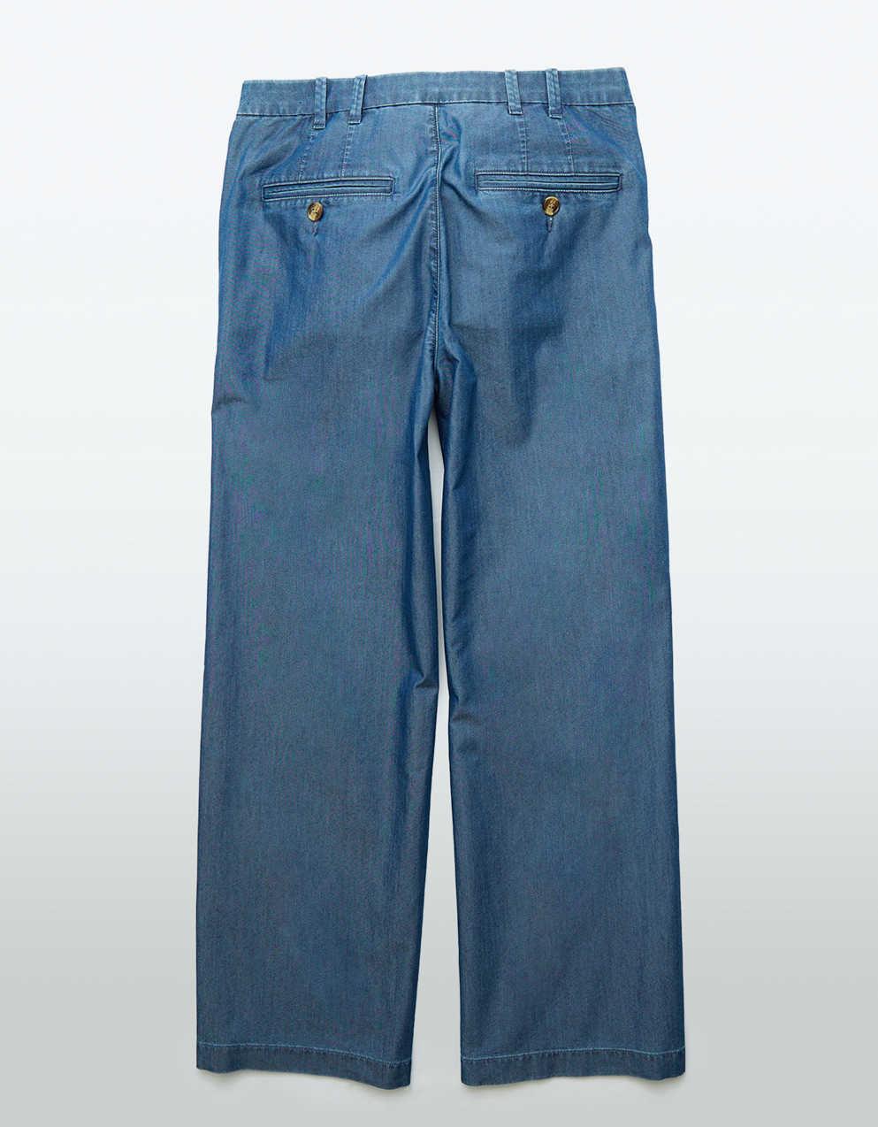 AE Stretch Super High-Waisted Ultra Wide-Leg Ankle Trouser
