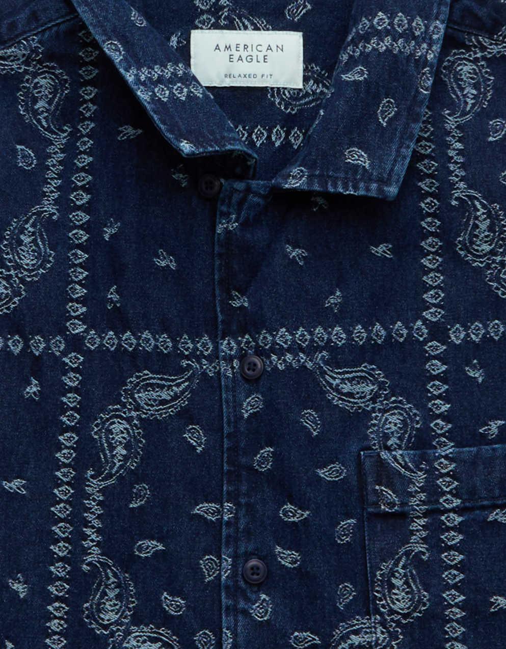 AE Poolside Printed Button-Up Shirt