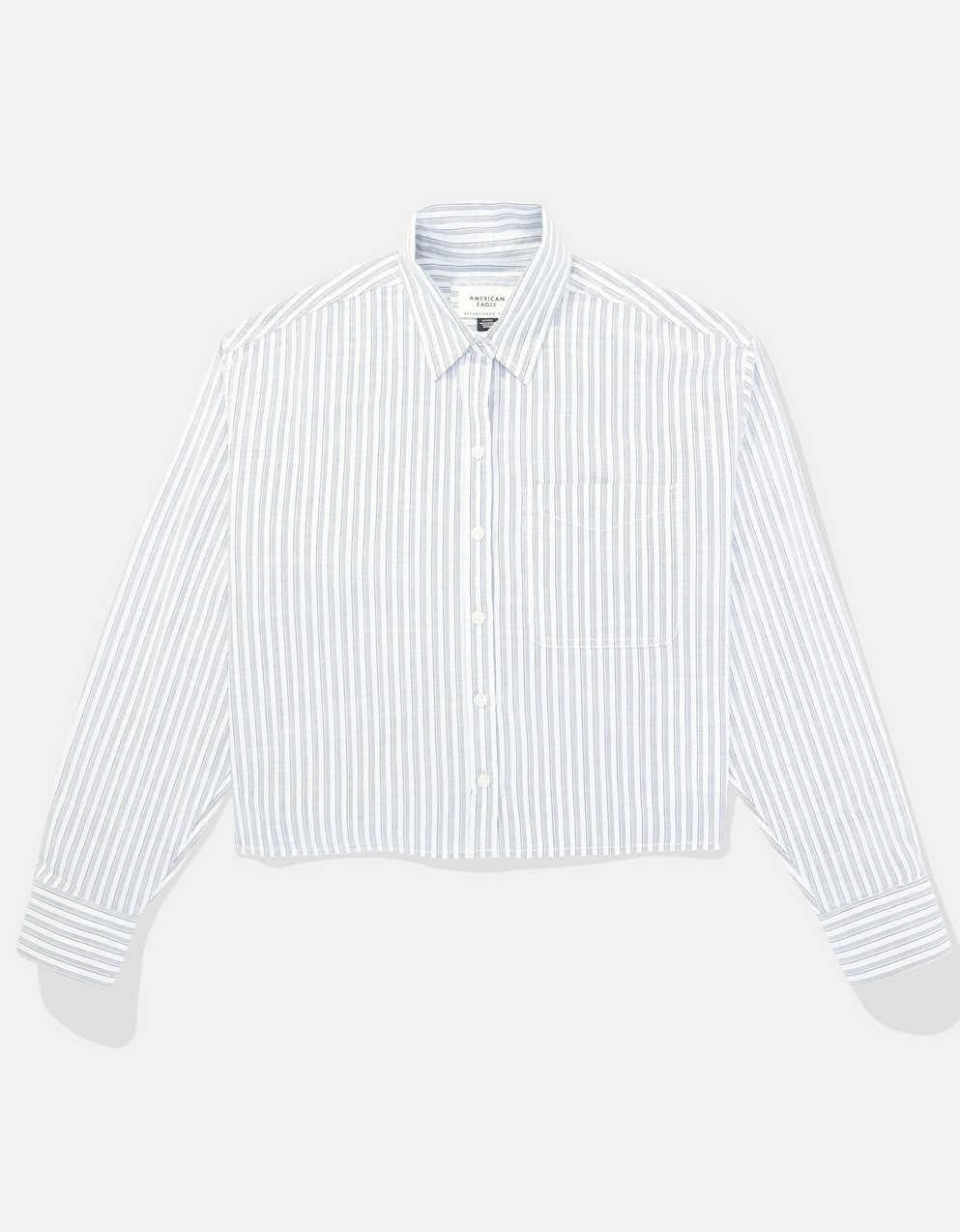 AE Long-Sleeve Crop Prep Shirt