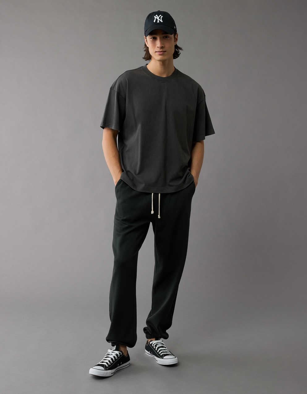 AE Boxy Fit Sueded Jersey T-Shirt
