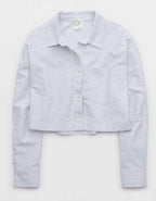 OFFLINE By Aerie Cropped Button Up Shirt