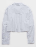 OFFLINE By Aerie Cropped Button Up Shirt