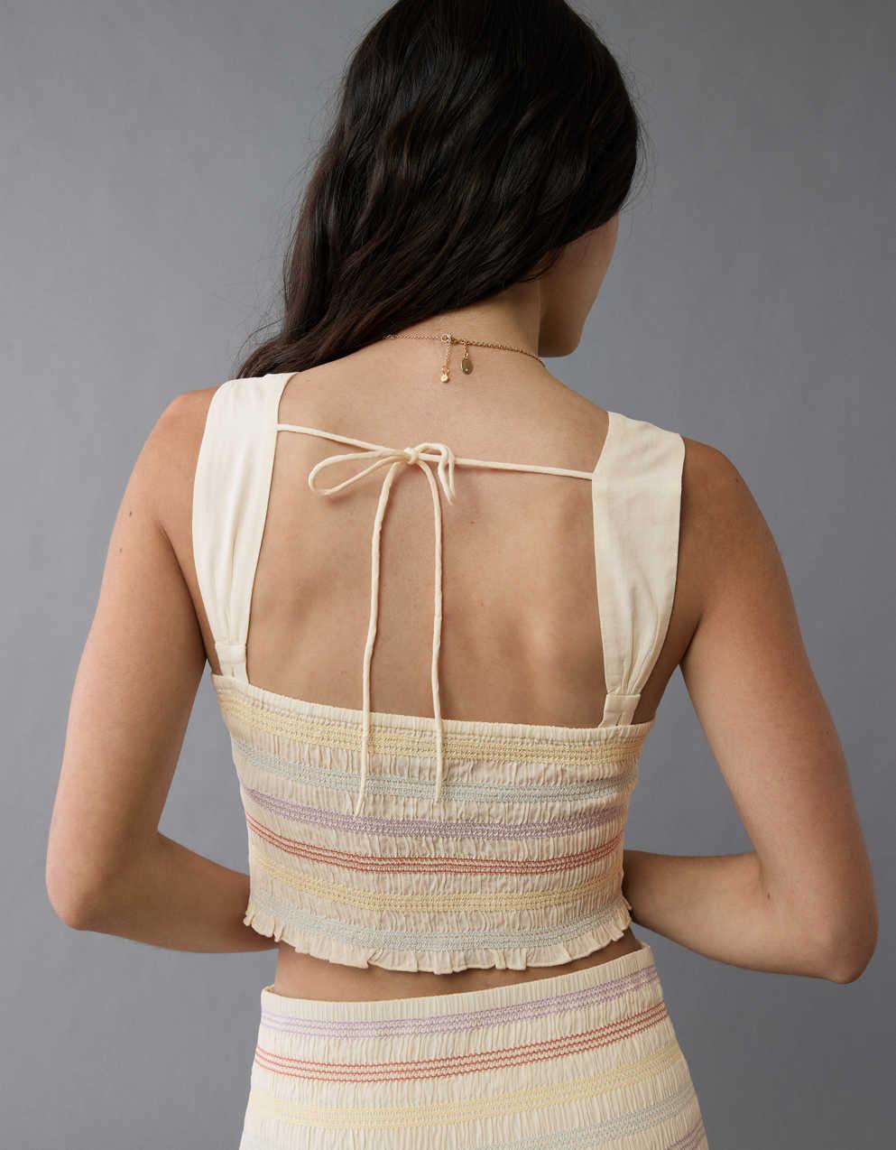 AE Pride Smocked Crop Top