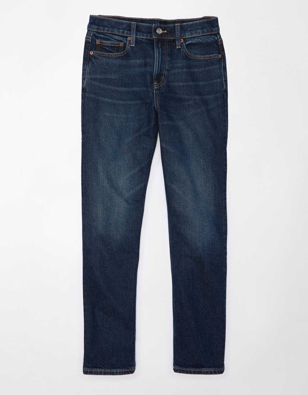 AE Stretch Super High-Waisted Ankle Straight Jean