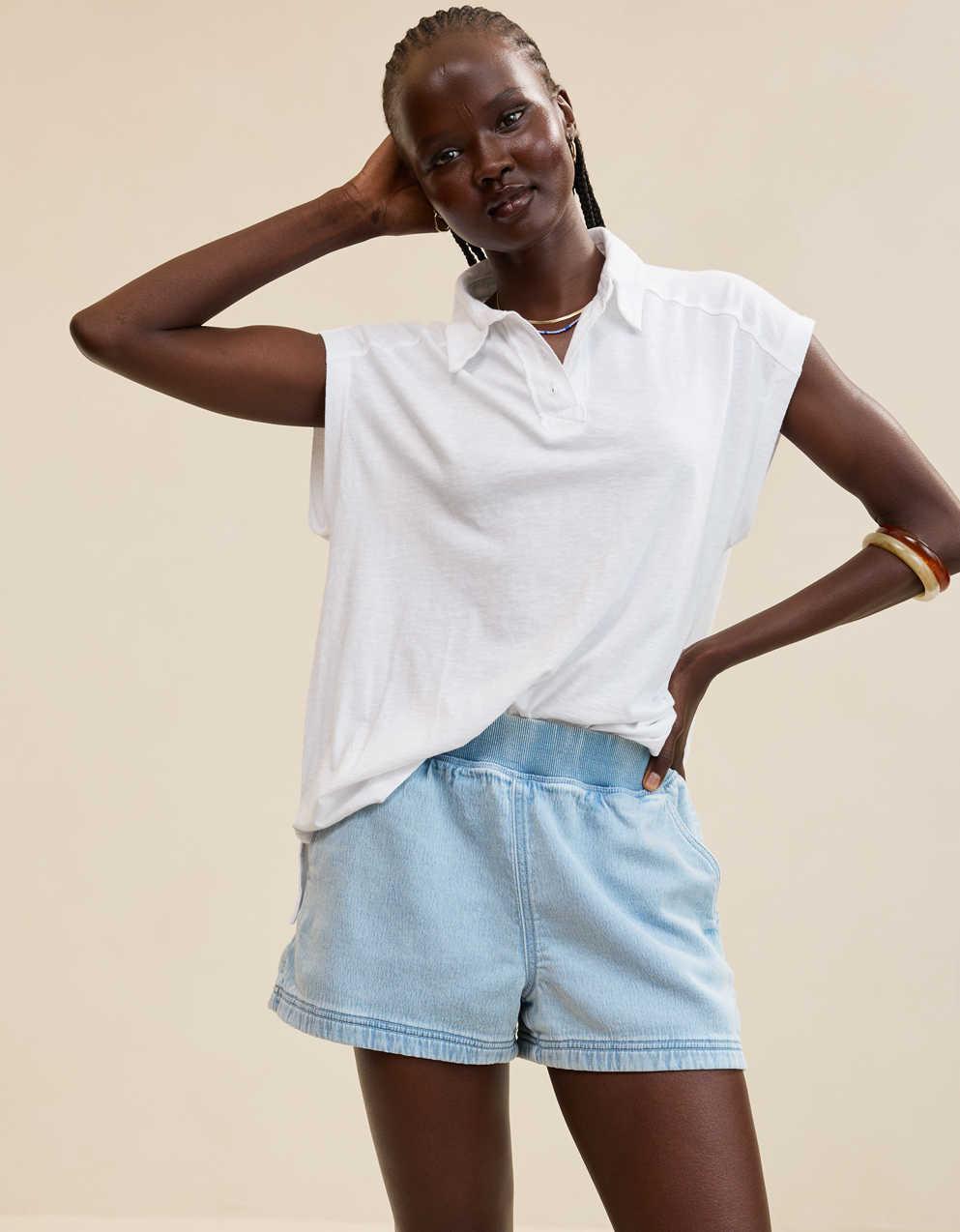 Aerie Daydream Denim Stretch Short