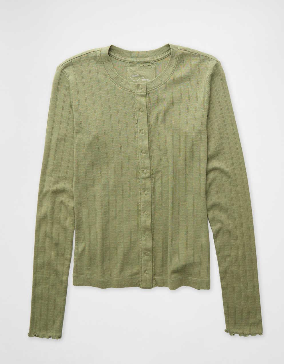 Aerie Pointelle Cardi T-Shirt