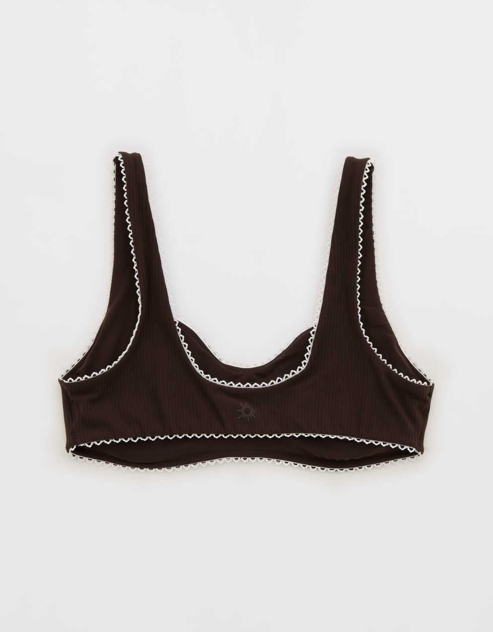 OFFLINE By Aerie Real Me XTRA Rib Picot Sports Bra
