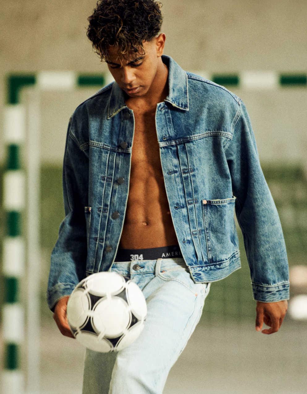 AE Relaxed Fit Denim Utility Jacket