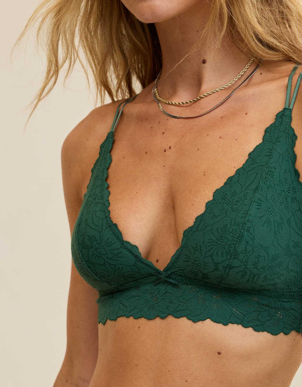 Show Off Rosey Lace Padded Plunge Bralette