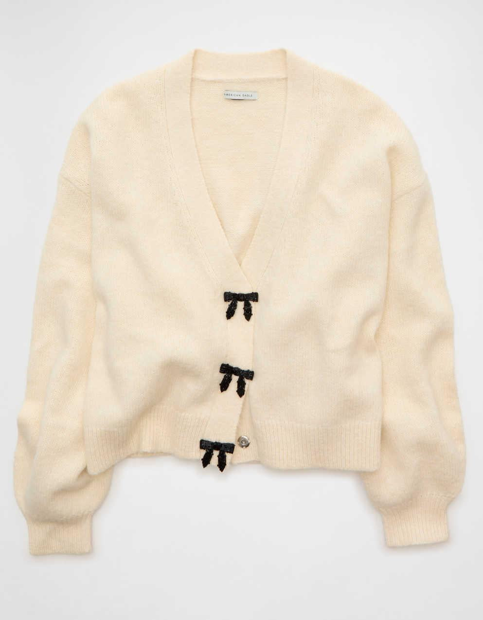 AE V-Neck Bow Cardigan