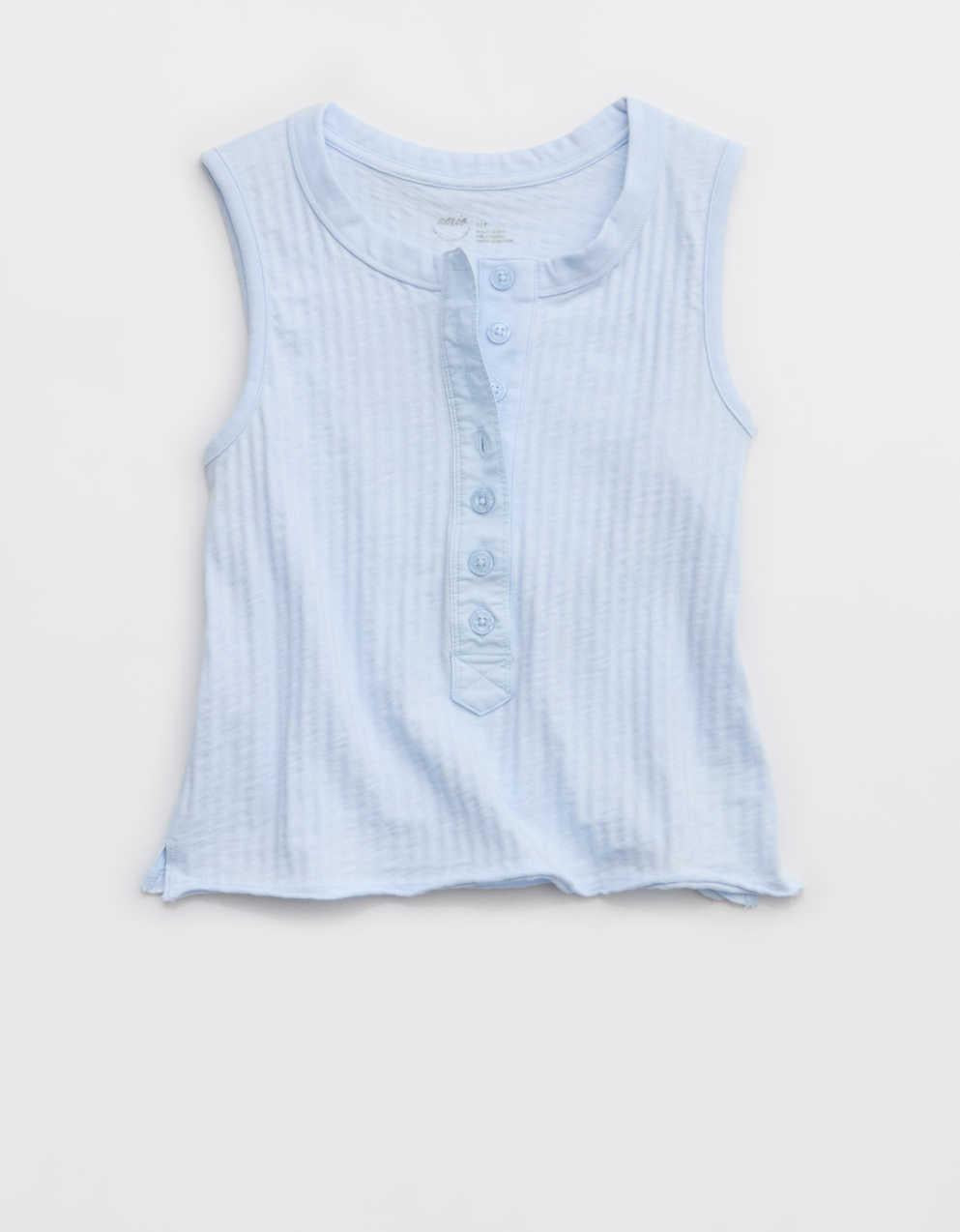 Aerie Shadow Stripe Henley Tank Top