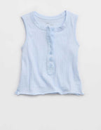 Aerie Shadow Stripe Henley Tank Top