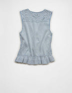 AE Ruffle Hem V-Neck Sweater Tank