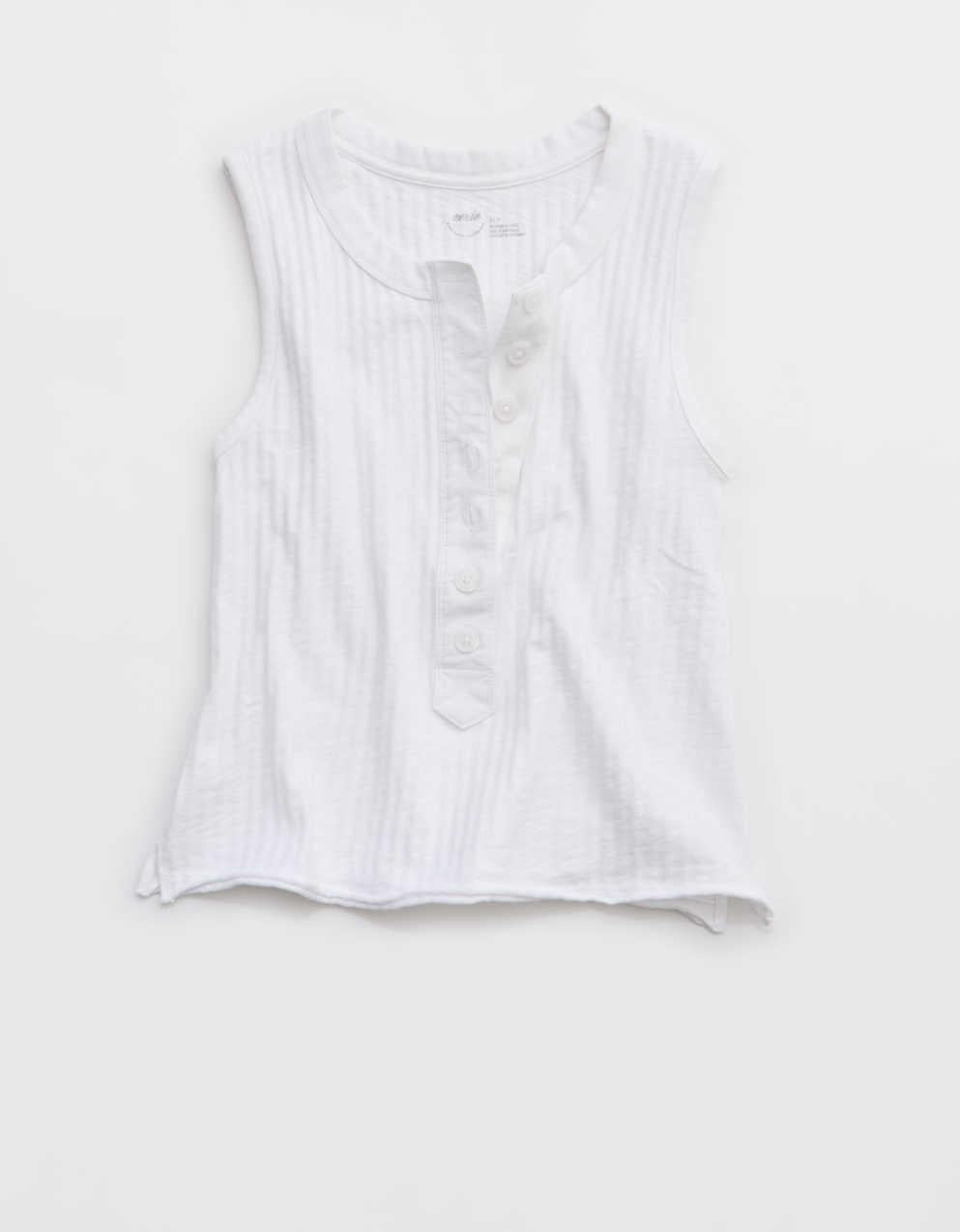 Aerie Shadow Stripe Henley Tank Top