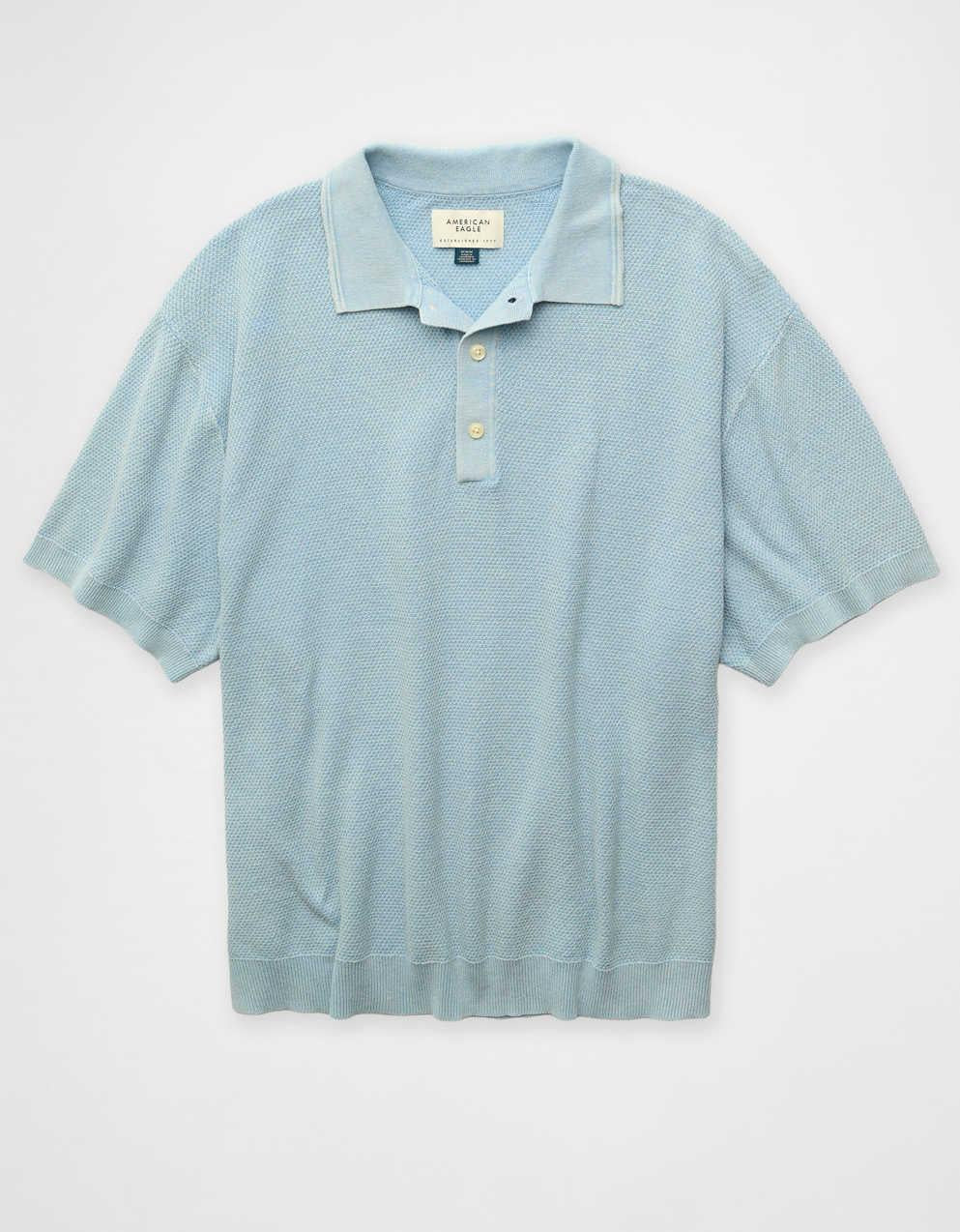 AE Garment-Washed Sweater Polo