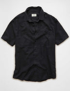 AE Standard Fit Linen-Blend Button-Up Shirt