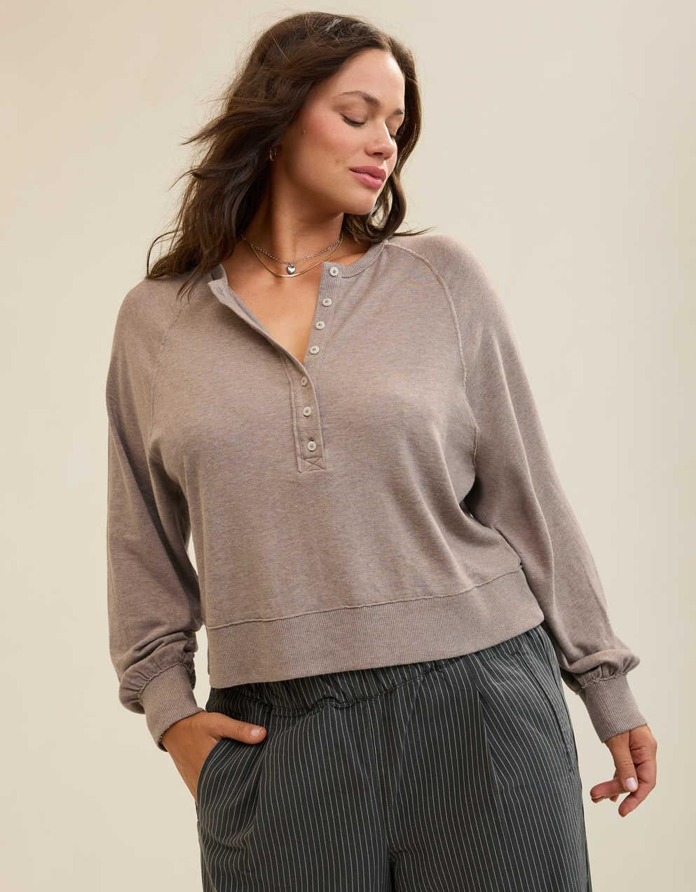 Aerie Happy Snit Henley T-Shirt