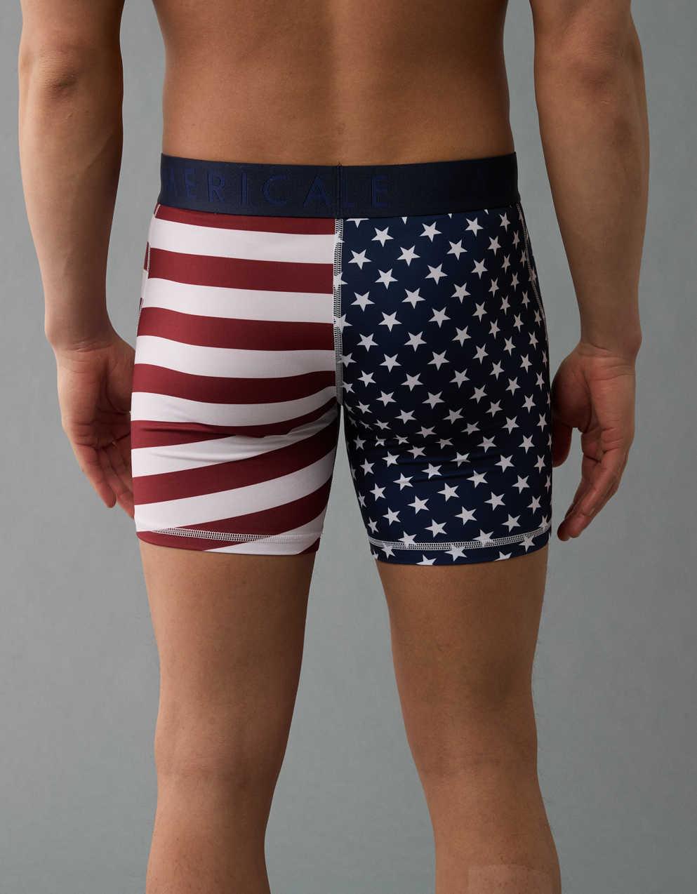 AEO Men's Stars & Stripes 6" Classic Cotton Boxer Brief