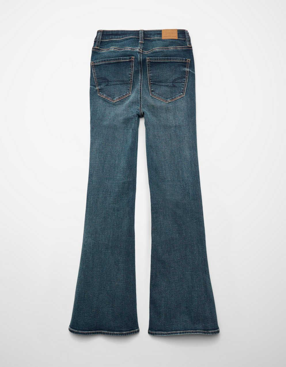 AE Super High-Waisted Embroidered Flare Jean