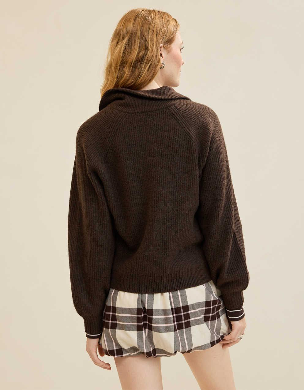 Aerie Classic Quarter Button Sweater