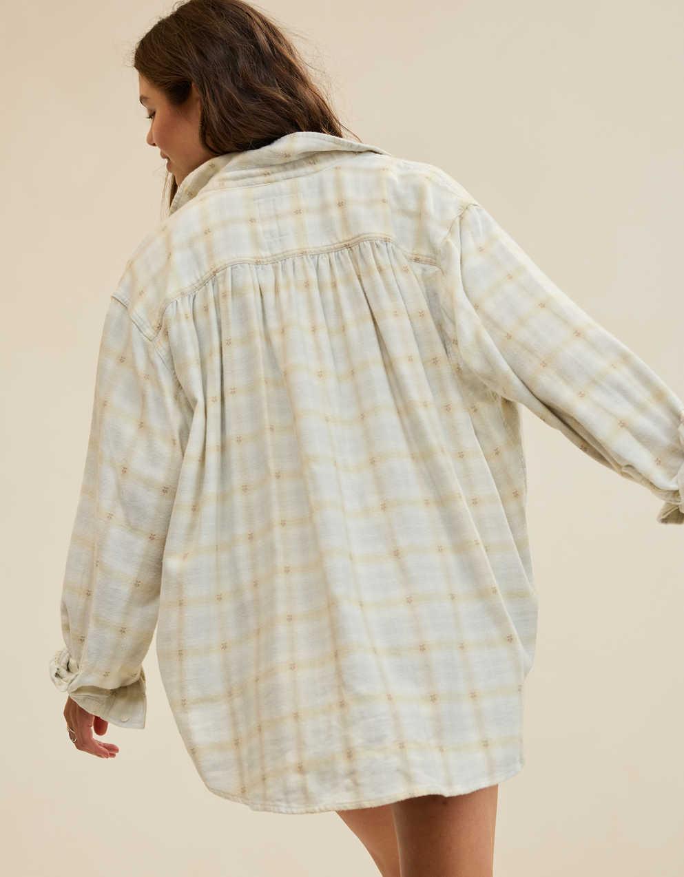 Aerie Anytime Fave Flannel Button Down Shirt