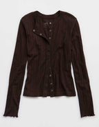 Aerie Pointelle Cardi T-Shirt