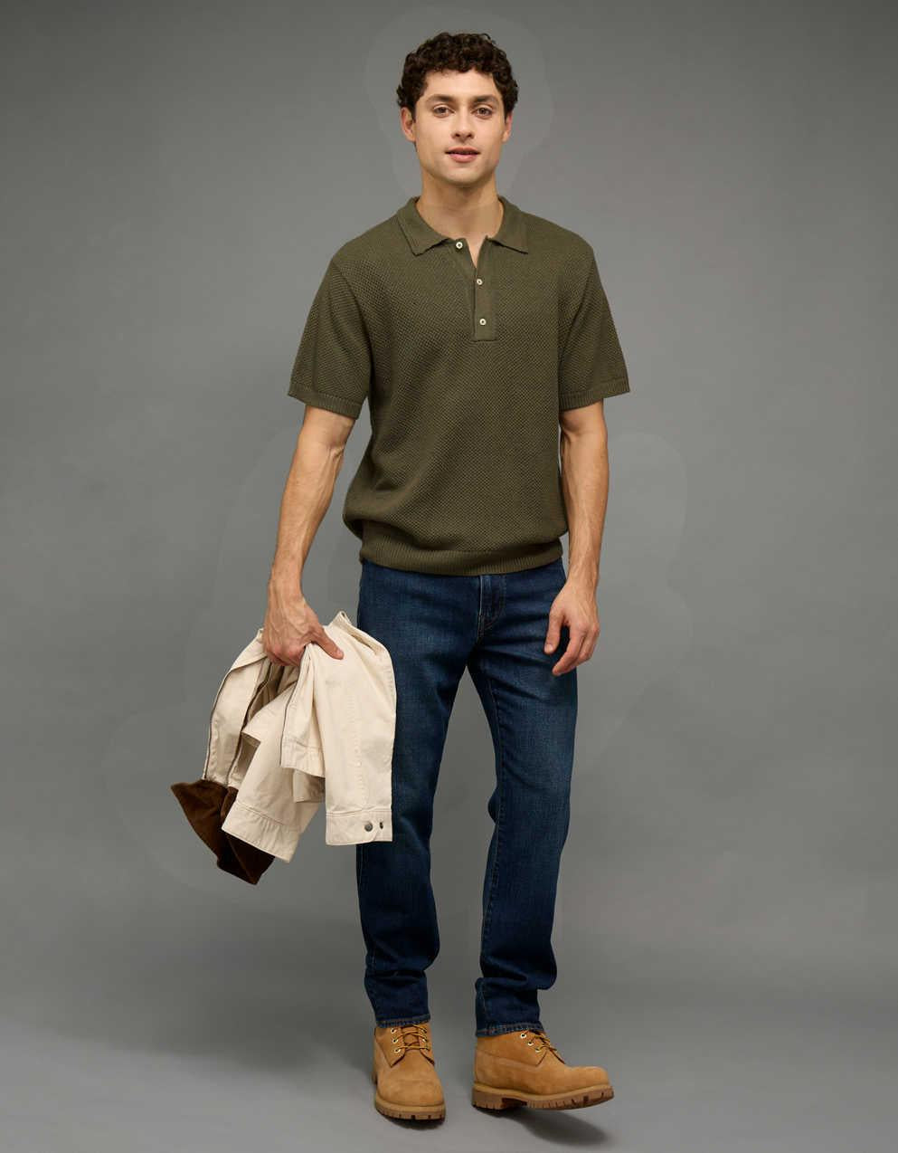 AE Pique Sweater Polo Shirt