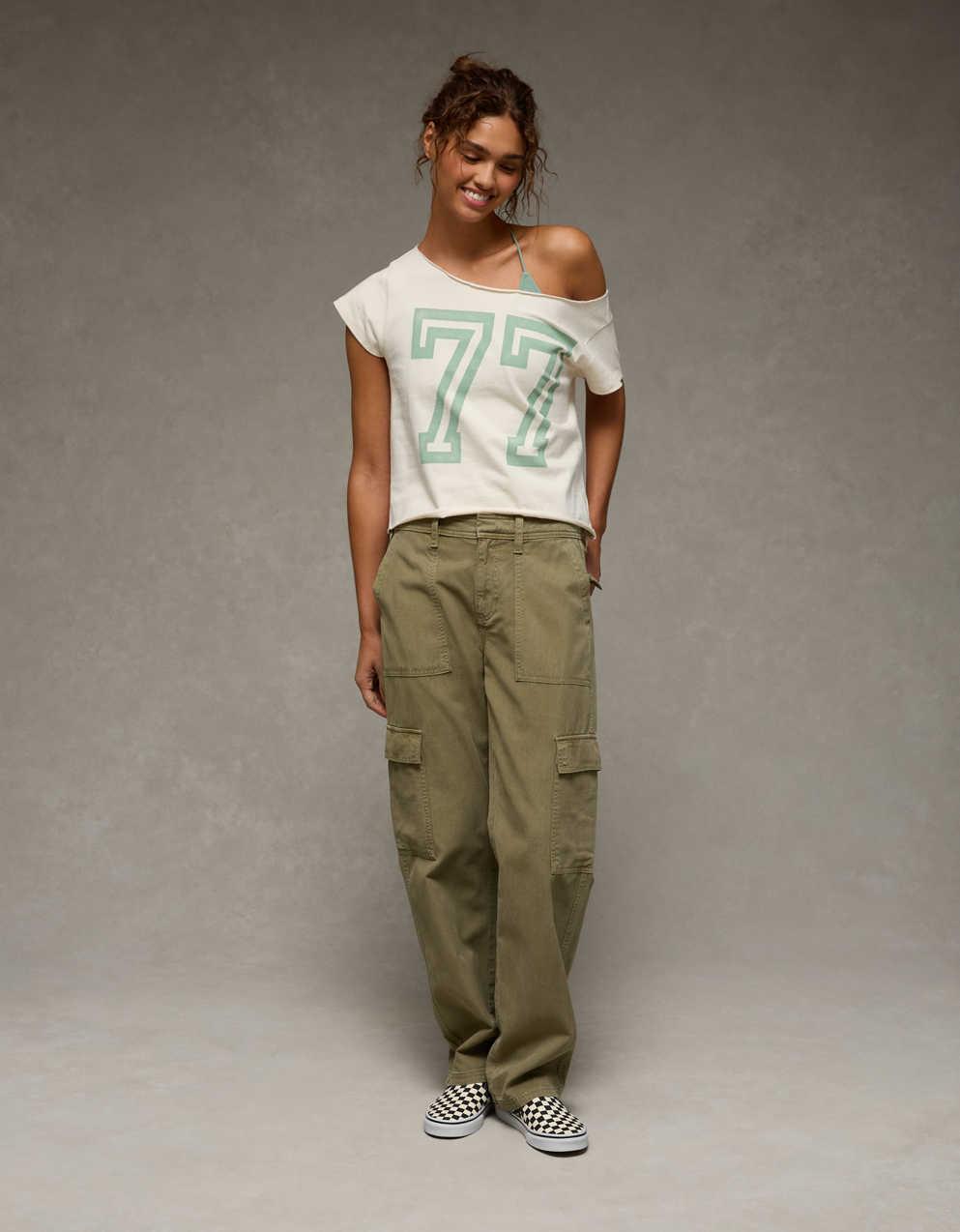 AE Off The Shoulder Graphic T-Shirt