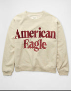 AE Velvet Graphic Crew Neck Sweatshirt