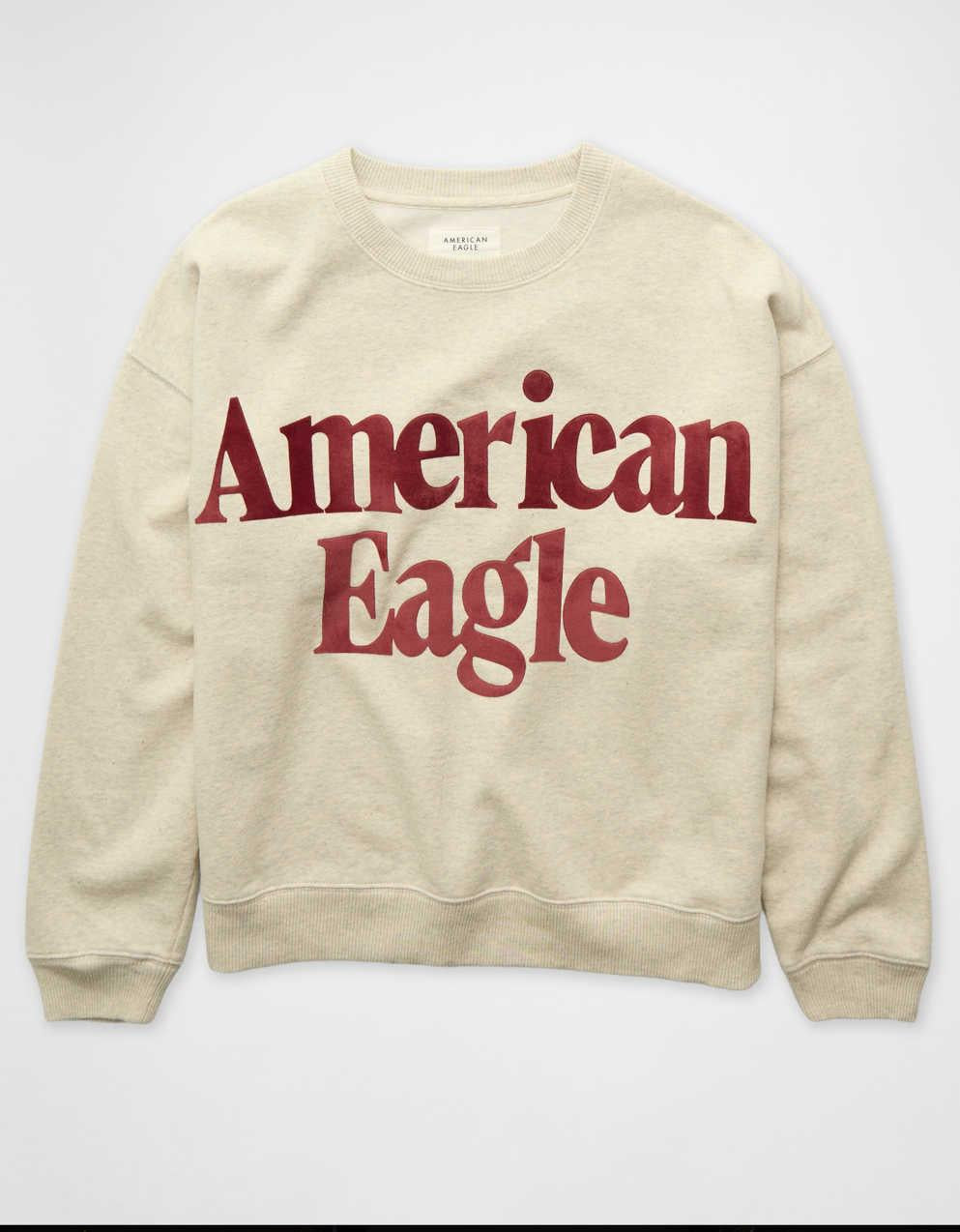 AE Velvet Graphic Crew Neck Sweatshirt
