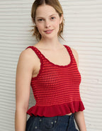 AE Crochet Peplum Tank Top