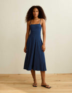 AE Knit Tie-Back Godet Midi Dress