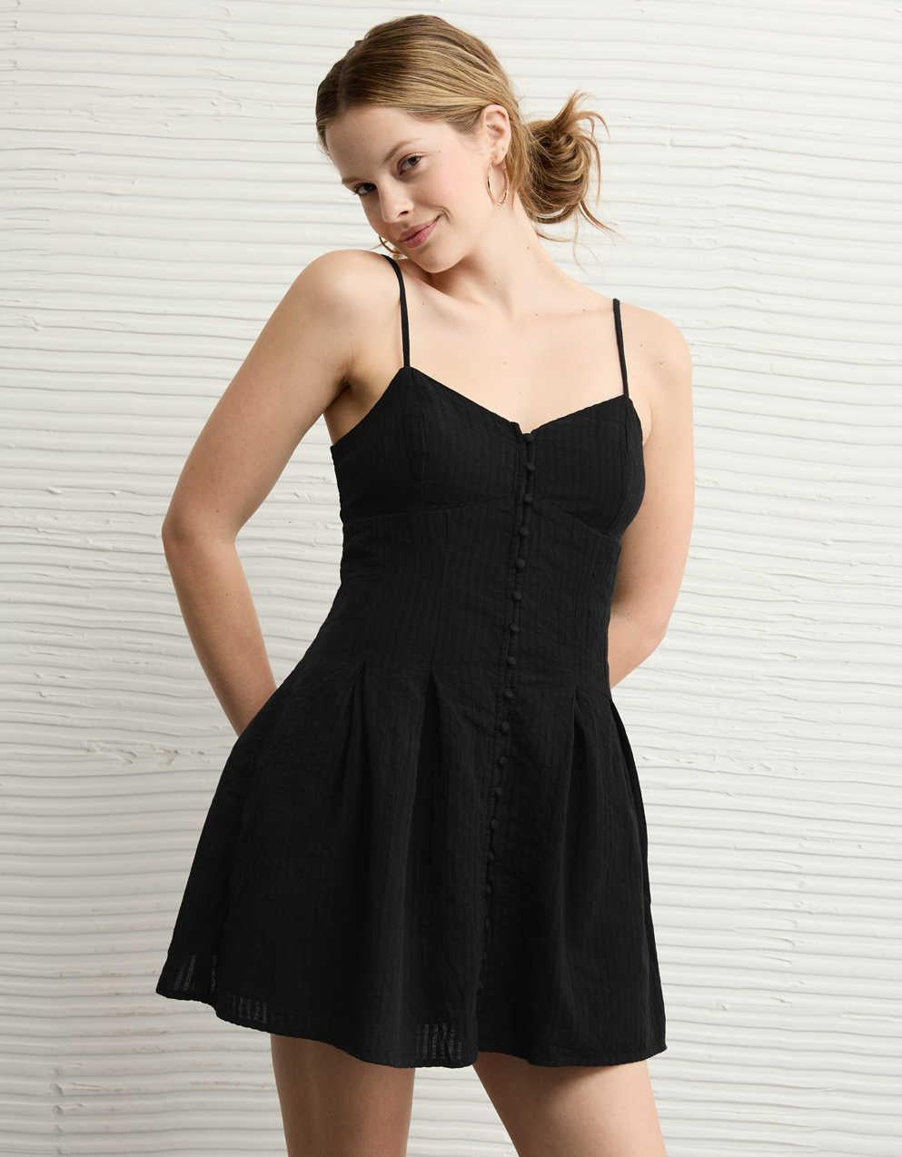 AE Sweetheart Button-Up Mini Dress