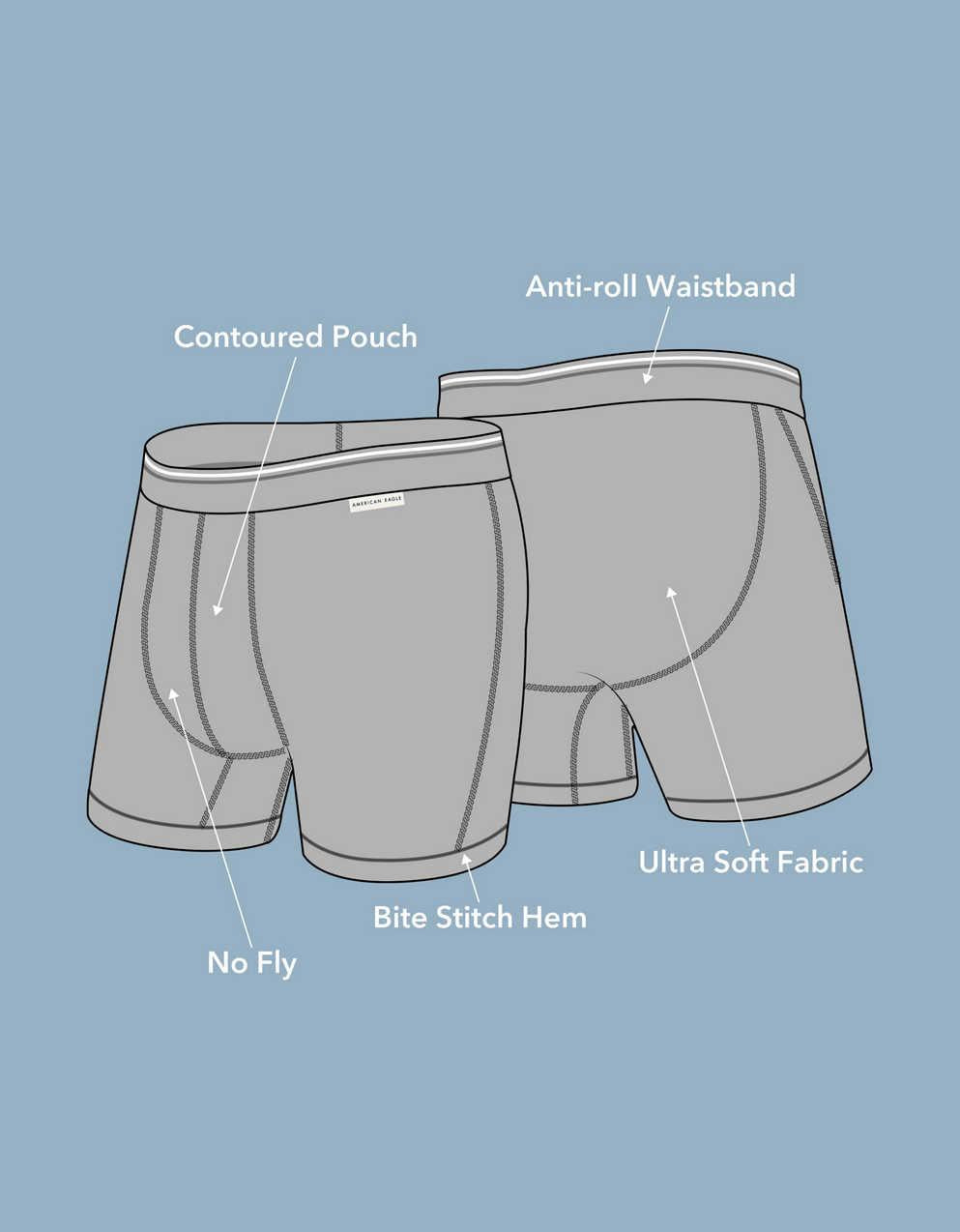 AEO Men's Eggplant 6" Ultra Soft Boxer Brief