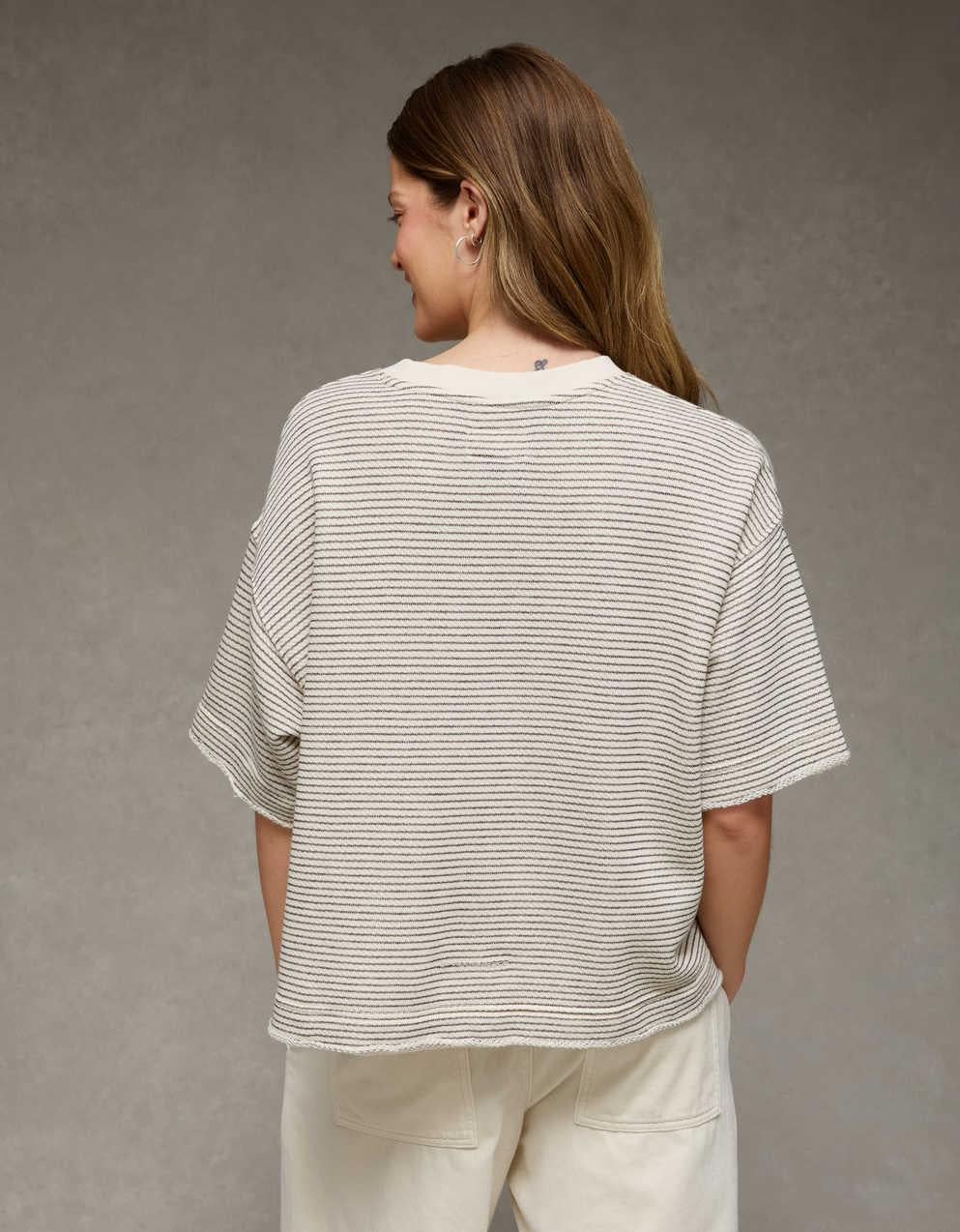AE Boxy Short-Sleeve Sweatshirt