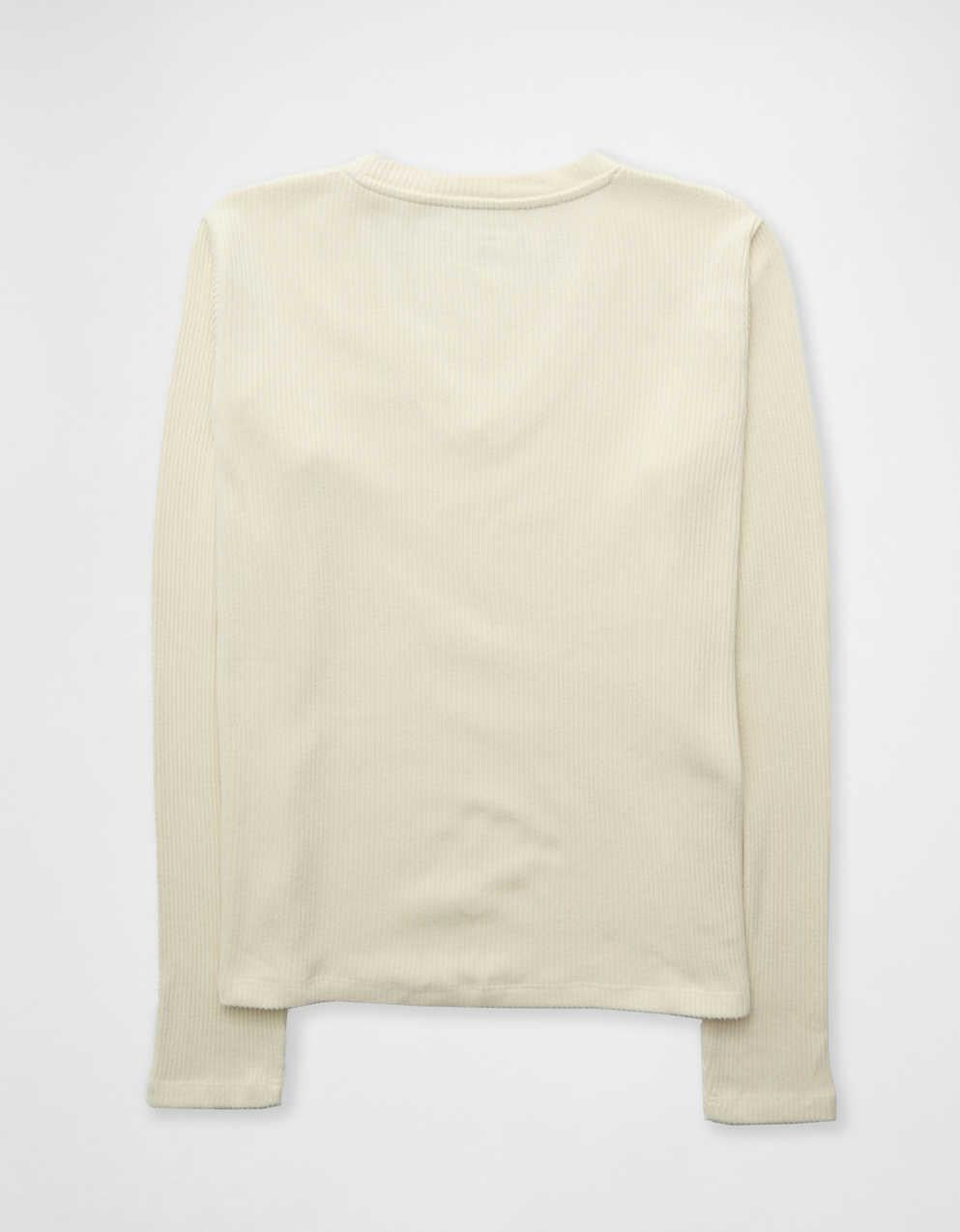AE Long Sleeve Cozy V-Neck Top