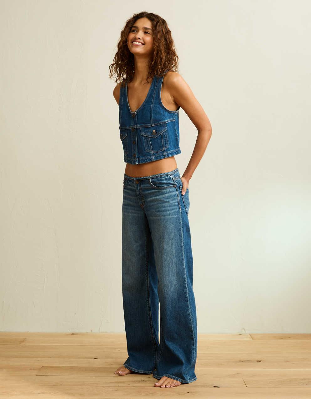 AE Scoop Neck Denim Vest