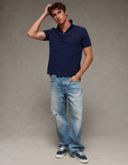 AE Standard Fit Pop Logo Pique Polo Shirt