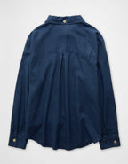 AE Oversized Linen-Blend Button-Up Shirt