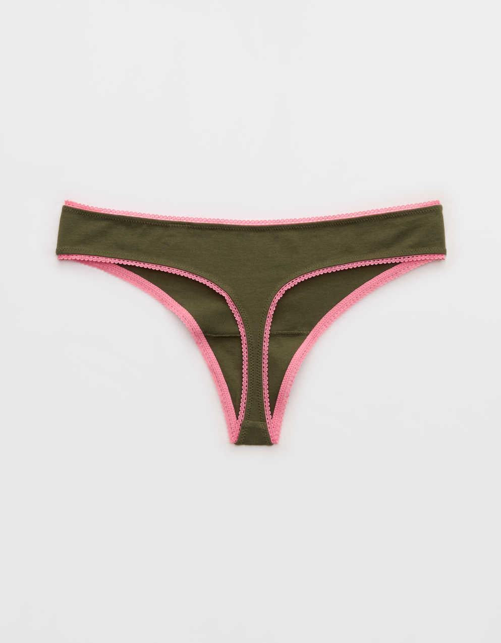 Superchill Cotton Picot Thong Underwear