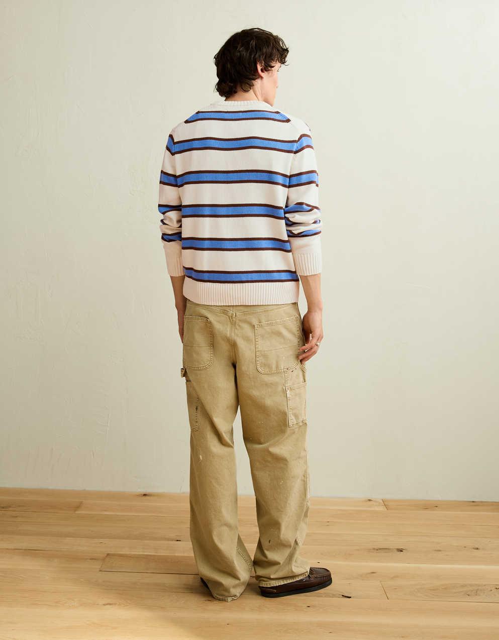 AE Striped Crew Neck Sweater