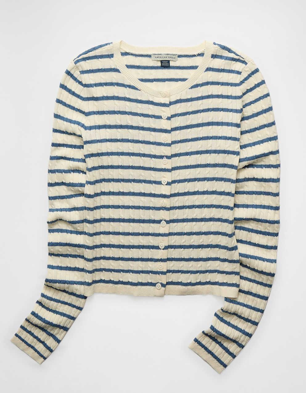 AE Cable-Knit Cardigan Sweater