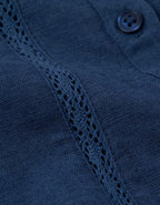 AE Button-Up Lace Insert Mini Dress
