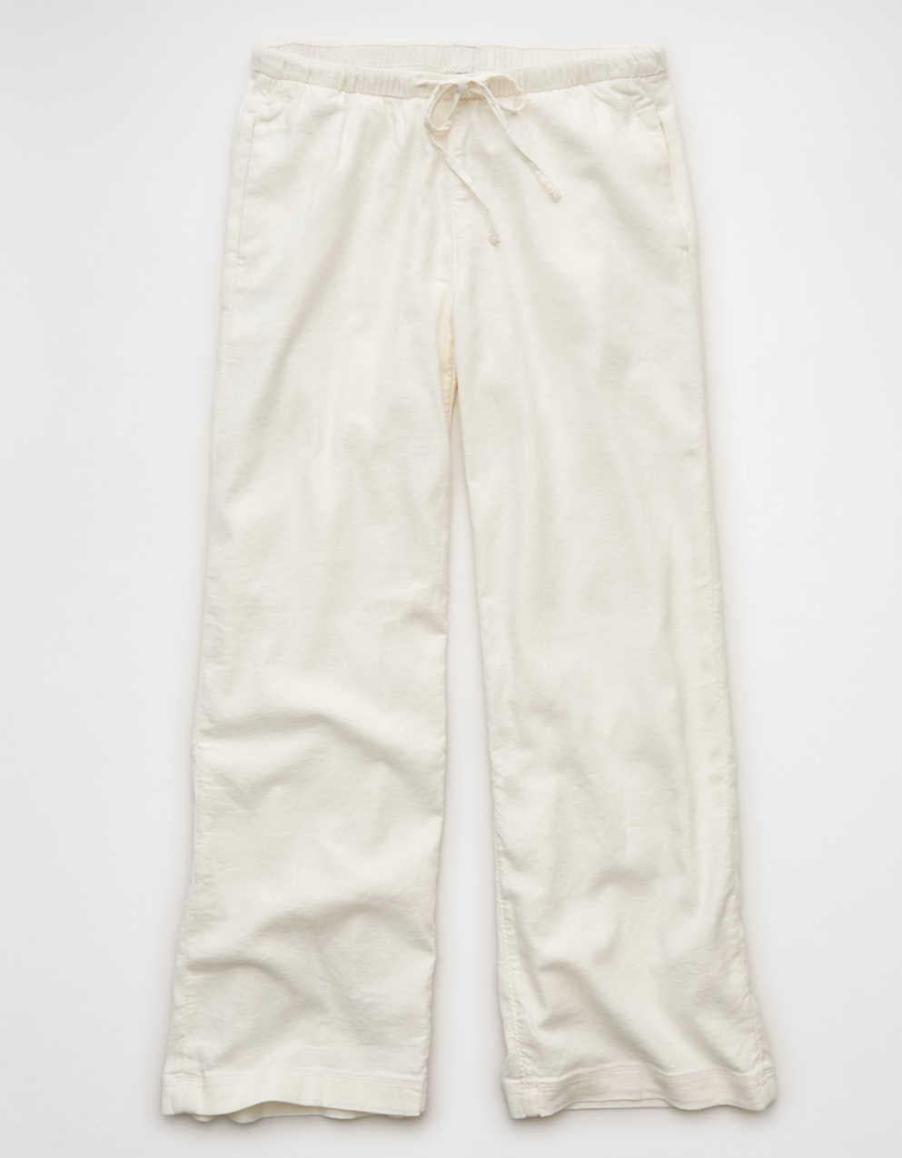 AE Low-Rise Linen-Blend Pull-On Pant