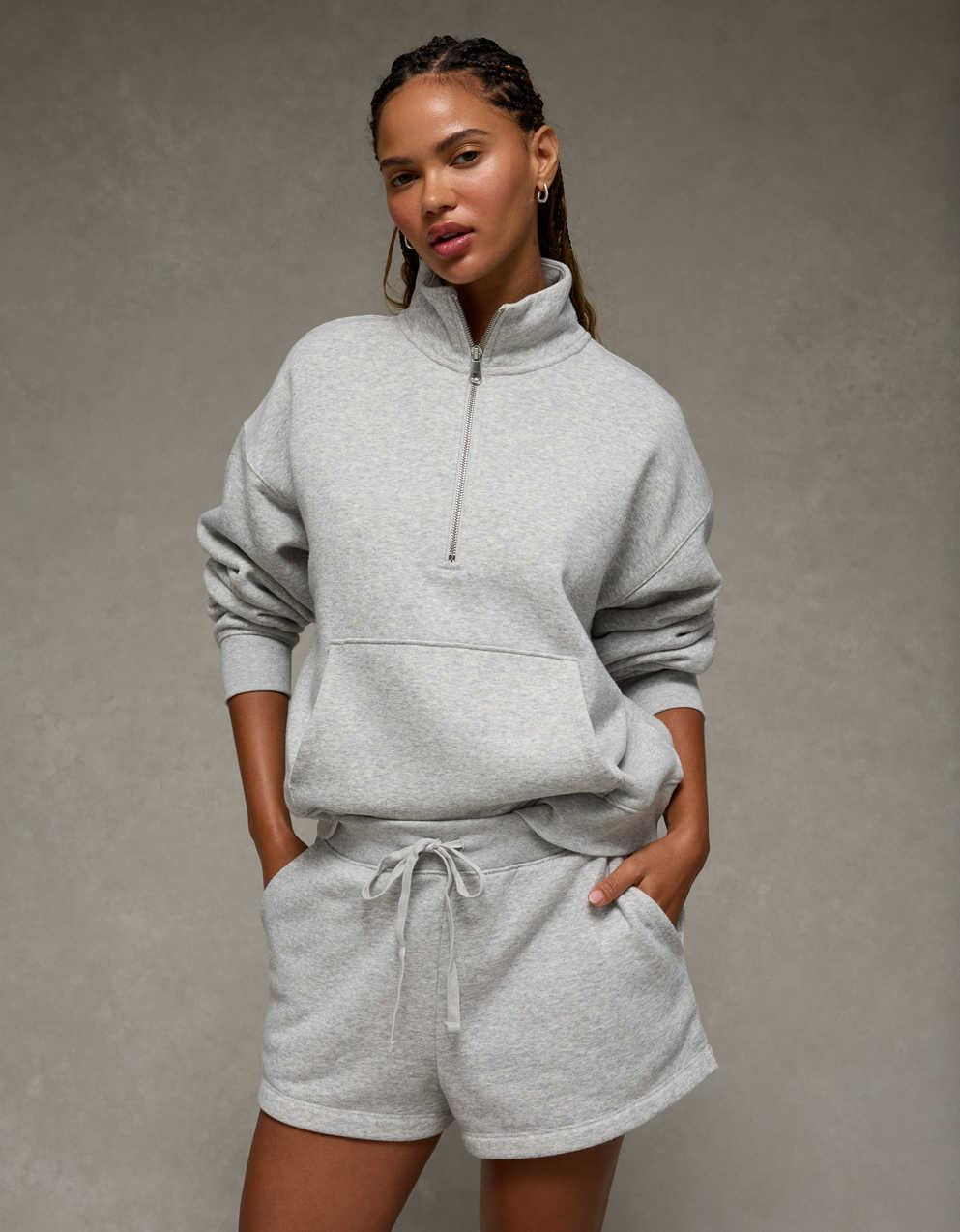 AE Everyday Luxe Quarter Zip Sweatshirt