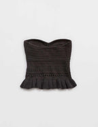 Aerie Peplum Sweater Tube Top