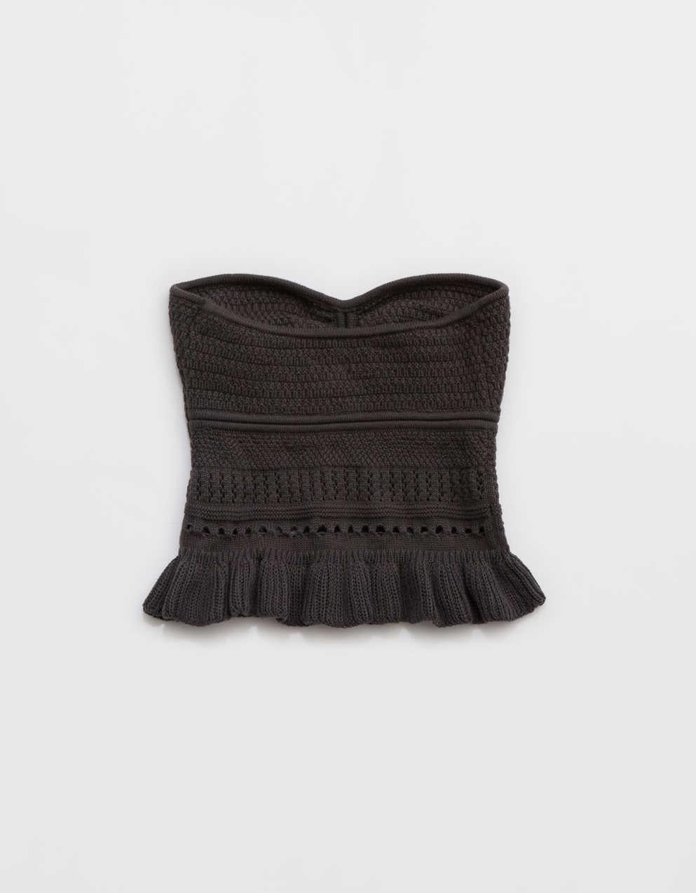 Aerie Peplum Sweater Tube Top